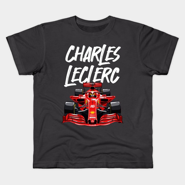 Charles Leclerc Kids T-Shirt by jaybeetee